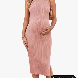 Pink Maternity Dress